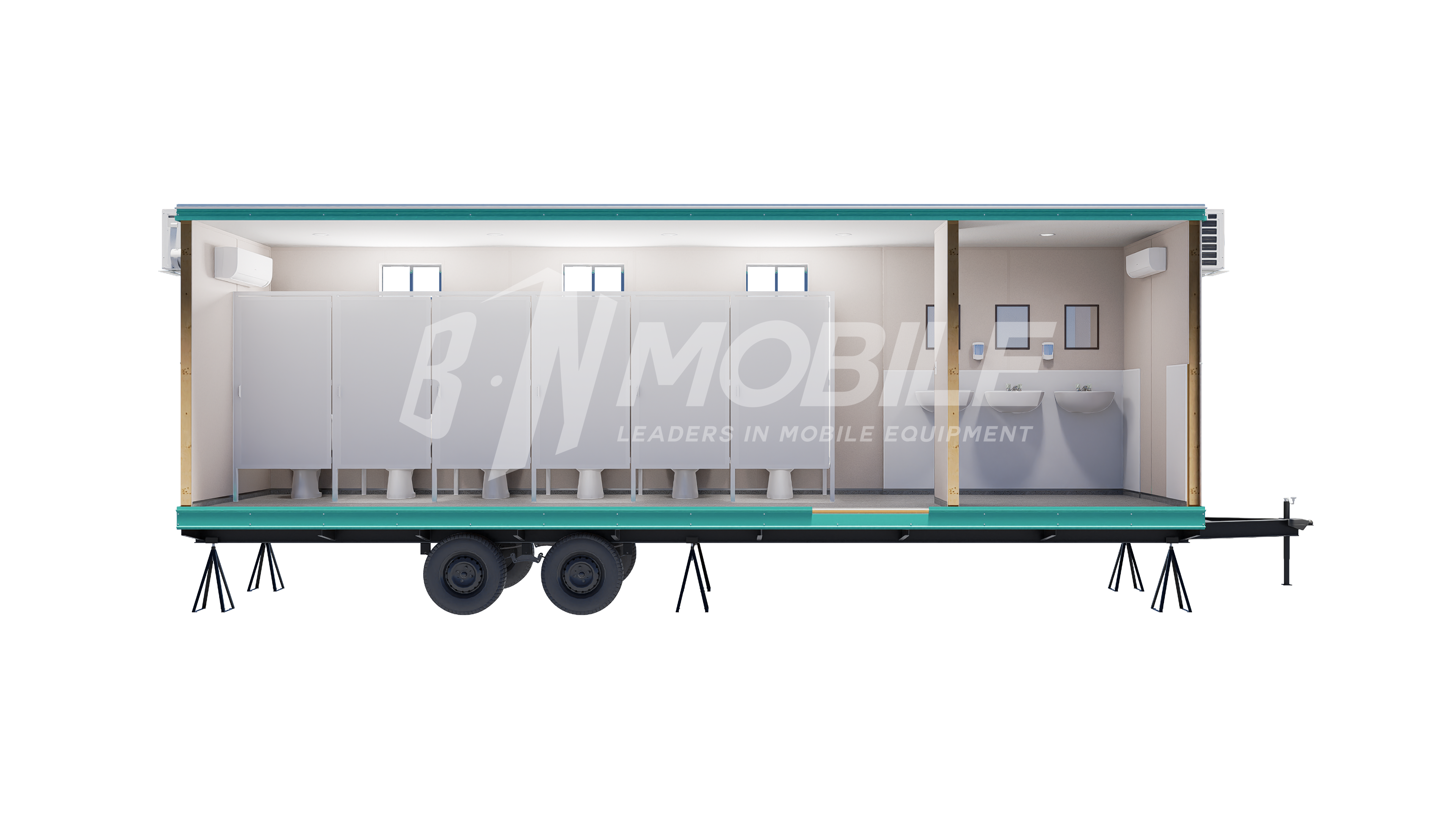 bn mobile, modular building, restroom, 8x32, men